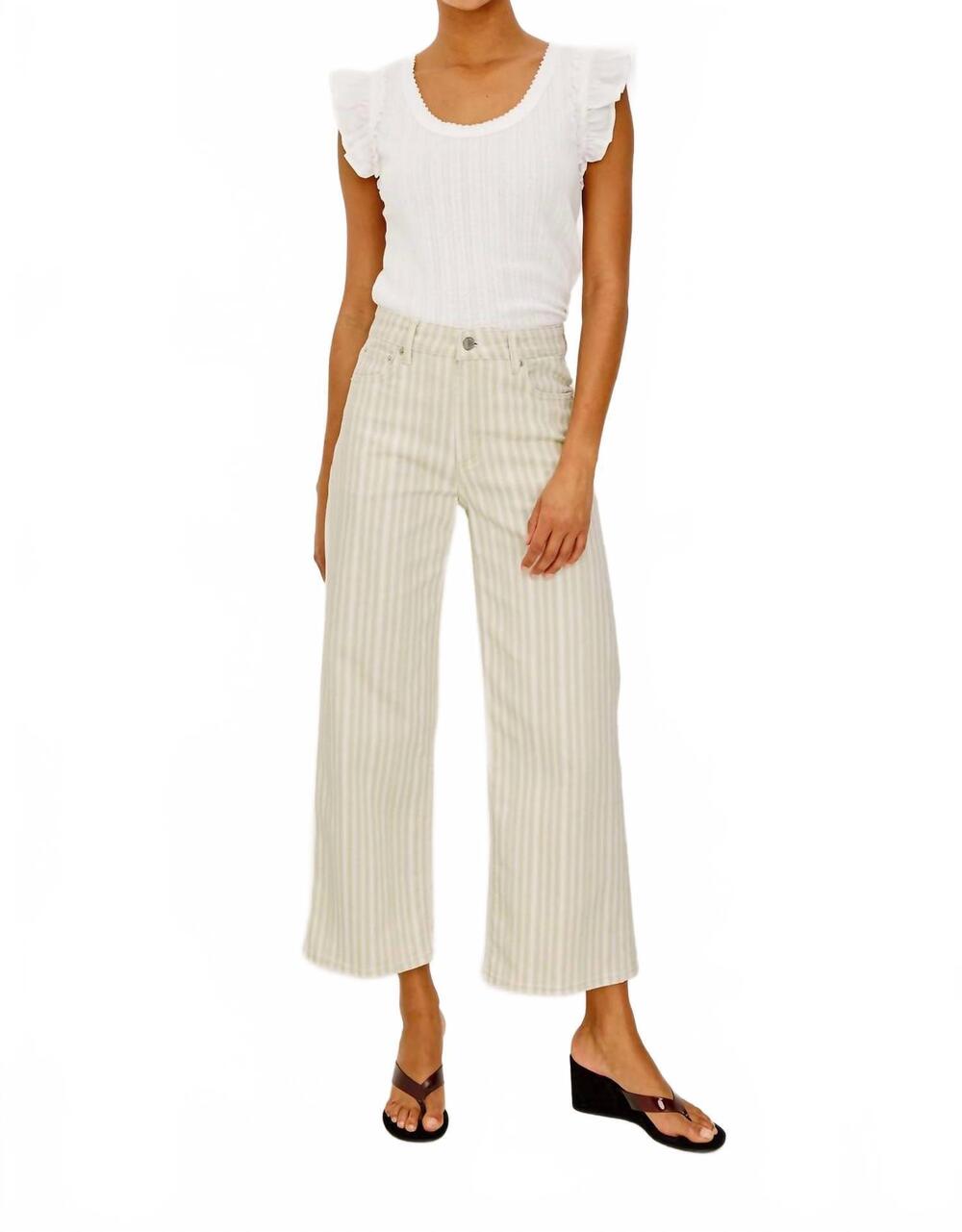 NEW RAILS giovanna flutter cap sleeves top in white